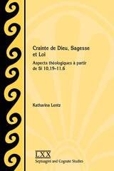 cover of Crainte de Dieu, Sagesse et Loi: Aspects théologiques à partir de Si 10,19-11,6