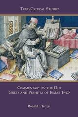 cover of Commentary on the Old Greek and Peshitta of Isaiah 1–25