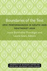 cover of Boundaries of the Text: Epic Performances in South and Southeast Asia