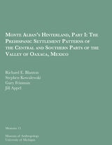 cover of Monte Alban's Hinterland, Part I: The Prehispanic Settlement Patterns of the Central and Southern Parts of the Valley of Oaxaca, Mexico