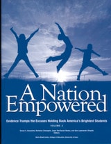 cover of A Nation Empowered, Volume 2: Evidence Trumps the Excuses Holding Back America's Brightest Students