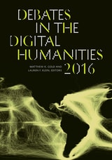cover of Debates in the Digital Humanities 2016