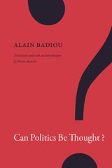cover of Can Politics Be Thought?