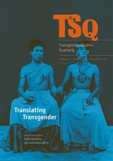 cover of Translating Transgender