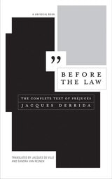 cover of Before the Law: The Complete Text of Préjugés