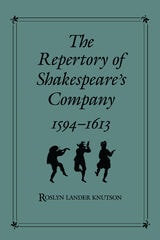cover of Repertory of Shakespeare's Company, 1594–1613