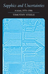 cover of Sapphics and Uncertainties: Poems 1970-1986