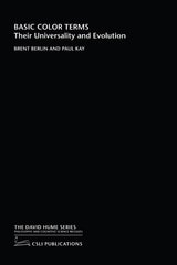 cover of Basic Color Terms: Their Universality and Evolution