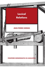 cover of Lexical Relations