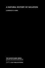 cover of A Natural History of Negation