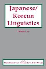 cover of Japanese/Korean Linguistics, Volume 23