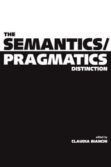 cover of The Semantics/Pragmatics Distinction