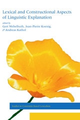 cover of Lexical and Constructional Aspects of Linguistic Explanation