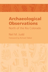 cover of Archaeological Observations North of the Rio Colorado
