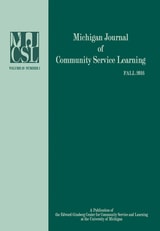 cover of Michigan Journal of Community Service Learning: Volume 23 Number 1 - Fall 2016