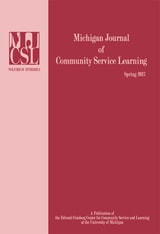 cover of Michigan Journal of Community Service Learning: Volume 23 Number 2 - Spring 2017