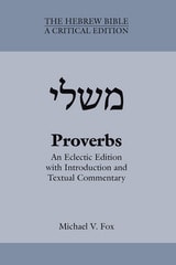 cover of Proverbs: An Eclectic Edition with Introduction and Textual Commentary