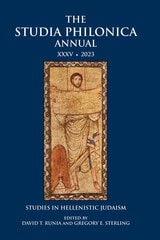 cover of The Studia Philonica Annual XXXV, 2023: Studies in Hellenistic Judaism