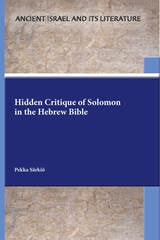 cover of Hidden Critique of Solomon in the Hebrew Bible