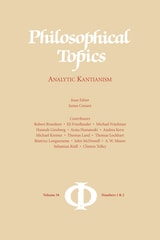 cover of Philosophical Topics 34.1 and 34.2: Analytic Kantianism