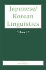 cover of Japanese/Korean Linguistics, Volume 27