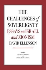 cover of The Challenges of Sovereignty: Essays on Israel and Zionism