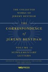 cover of The Correspondence of Jeremy Bentham, Volume 14: Supplementary Letters
