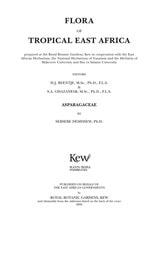 cover of Flora of Tropical East Africa: Asparagaceae