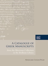 cover of A Catalogue of Greek Manuscripts from the Meerman Collection in the Bodleian Library