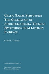 cover of Celtic Social Structure: The Generation of Archaeologically Testable Hypotheses from Literary Evidence