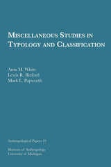 cover of Miscellaneous Studies in Typology and Classification