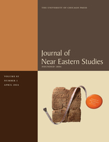 front cover of Journal of Near Eastern Studies, volume 83 number 1 (April 2024)