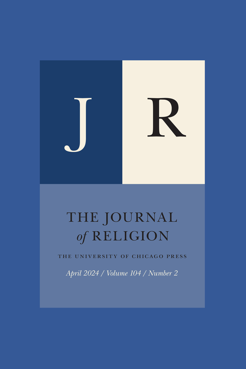 front cover of The Journal of Religion, volume 104 number 2 (April 2024)