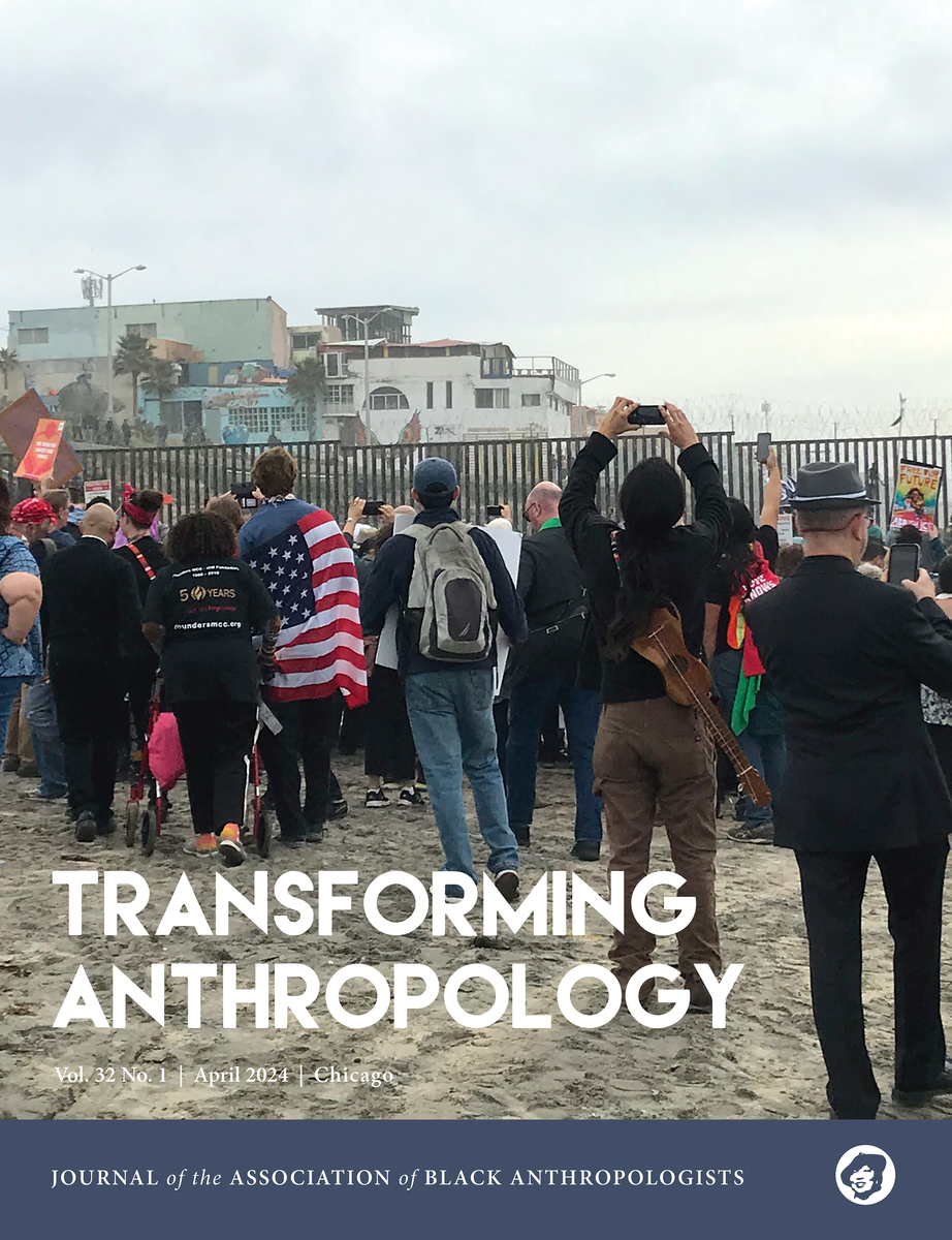 front cover of Transforming Anthropology, volume 32 number 1 (April 2024)