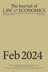 front cover of The Journal of Law and Economics, volume 67 number 1 (February 2024)