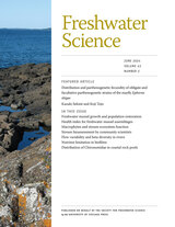 front cover of Freshwater Science, volume 43 number 2 (June 2024)