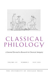 front cover of Classical Philology, volume 119 number 3 (July 2024)