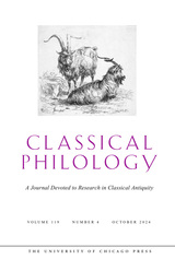 front cover of Classical Philology, volume 119 number 4 (October 2024)