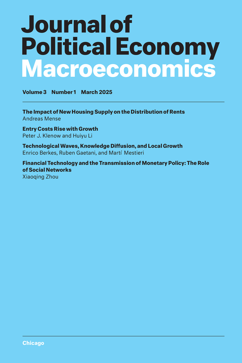 Journal of Political Economy Macroeconomics, volume 3 number 1 (March ...
