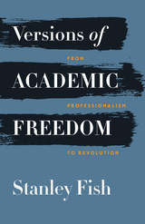 front cover of Versions of Academic Freedom