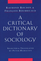 front cover of A Critical Dictionary of Sociology