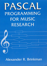 front cover of Pascal Programming for Music Research