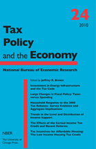 front cover of Tax Policy and the Economy, Volume 24