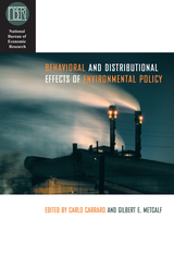 front cover of Behavioral and Distributional Effects of Environmental Policy