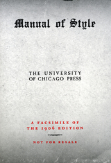 front cover of Chicago Manual of Style