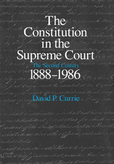 front cover of The Constitution in the Supreme Court