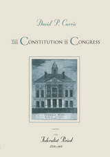 front cover of The Constitution in Congress