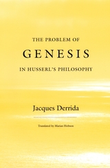 front cover of The Problem of Genesis in Husserl's Philosophy