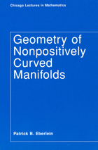 front cover of Geometry of Nonpositively Curved Manifolds
