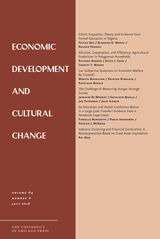 ECONOMIC DEVELOPMENT AND CULTURAL CHANGE, VOLUME 64 NUMBER 4